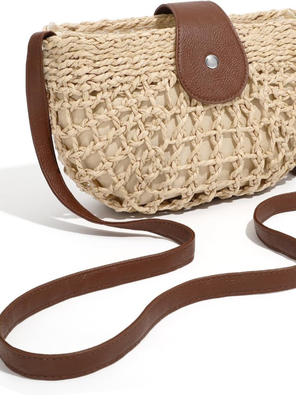 Straw Bag Beach Purse Summer Purses for Women Vacation Handbags Woven Crossbody